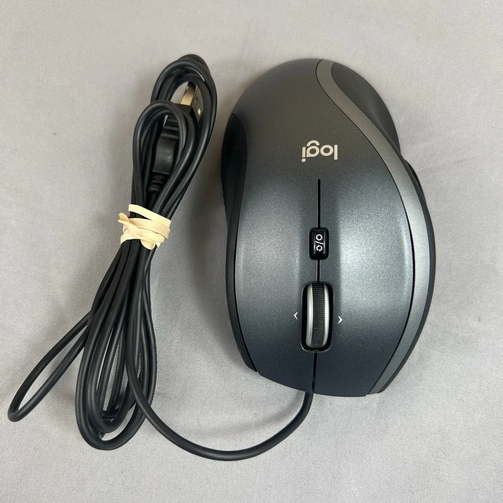 Logitech MU0055 Wired USB Mouse Ergonomic Scroll Wheel Tested Working